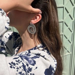 Pendientes vita color plata